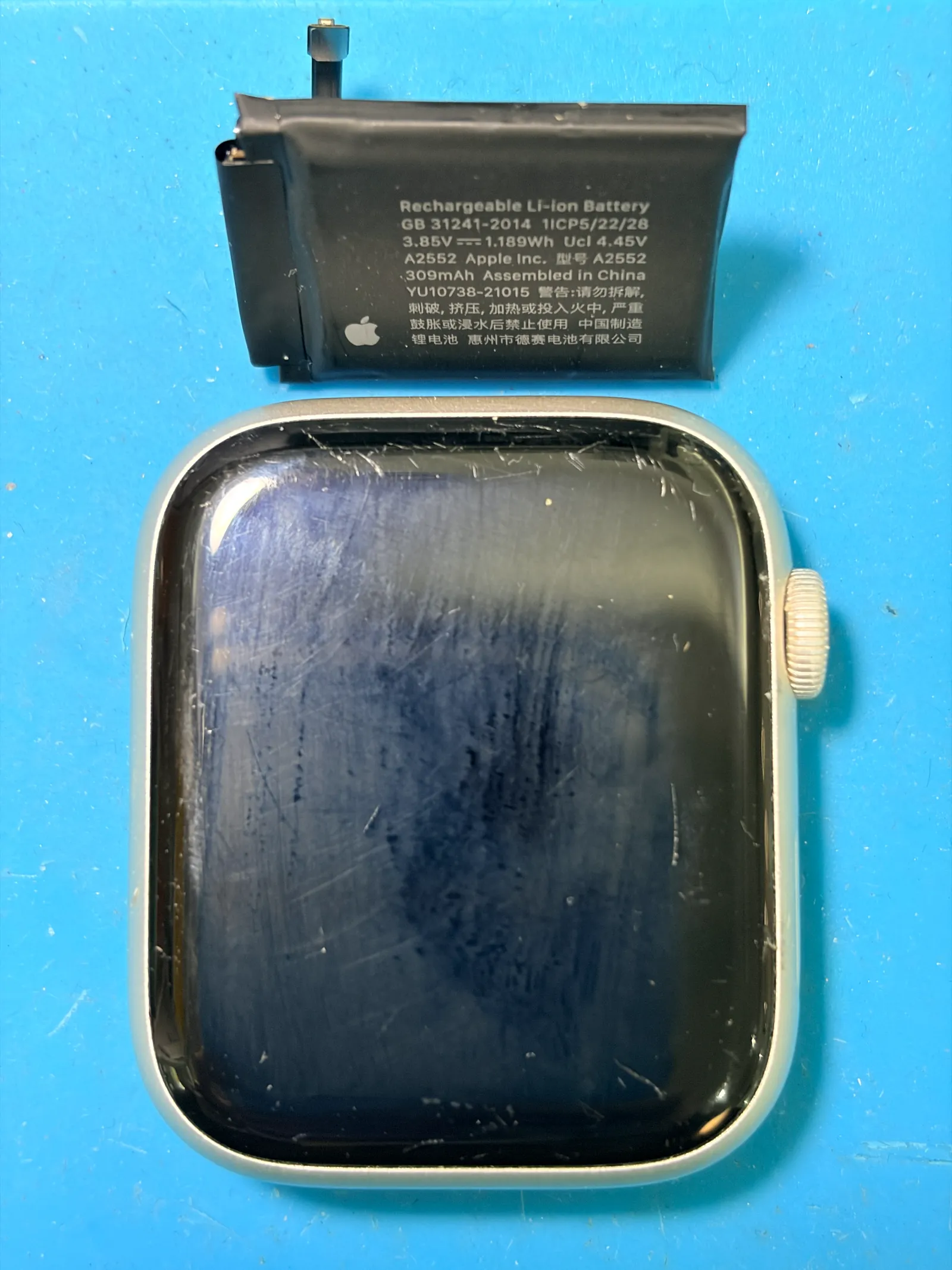 Apple Watch Series 7 45mm battery replacement before and after repair by Ali Mobile & Repair - after