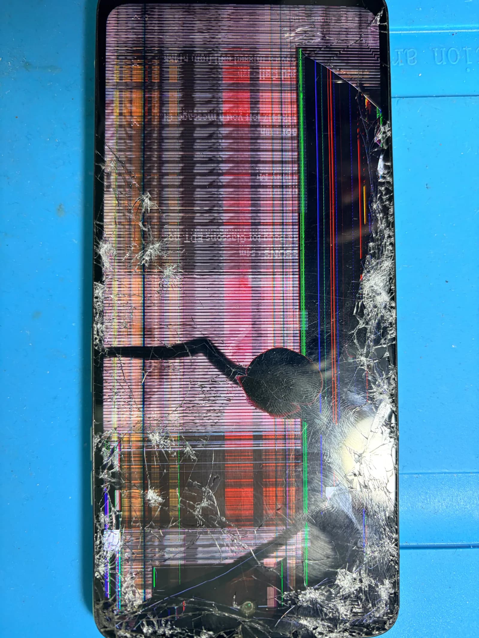 Before and after photos of a Moto G24 Screen Replacement completed in Ringwood. - before