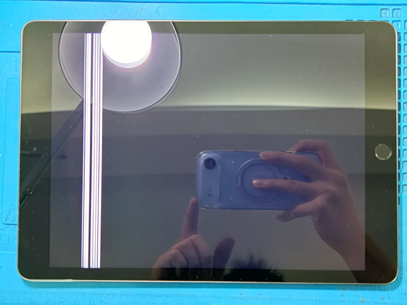 iPad 8th Generation after LCD replacement completed in Ringwood - before