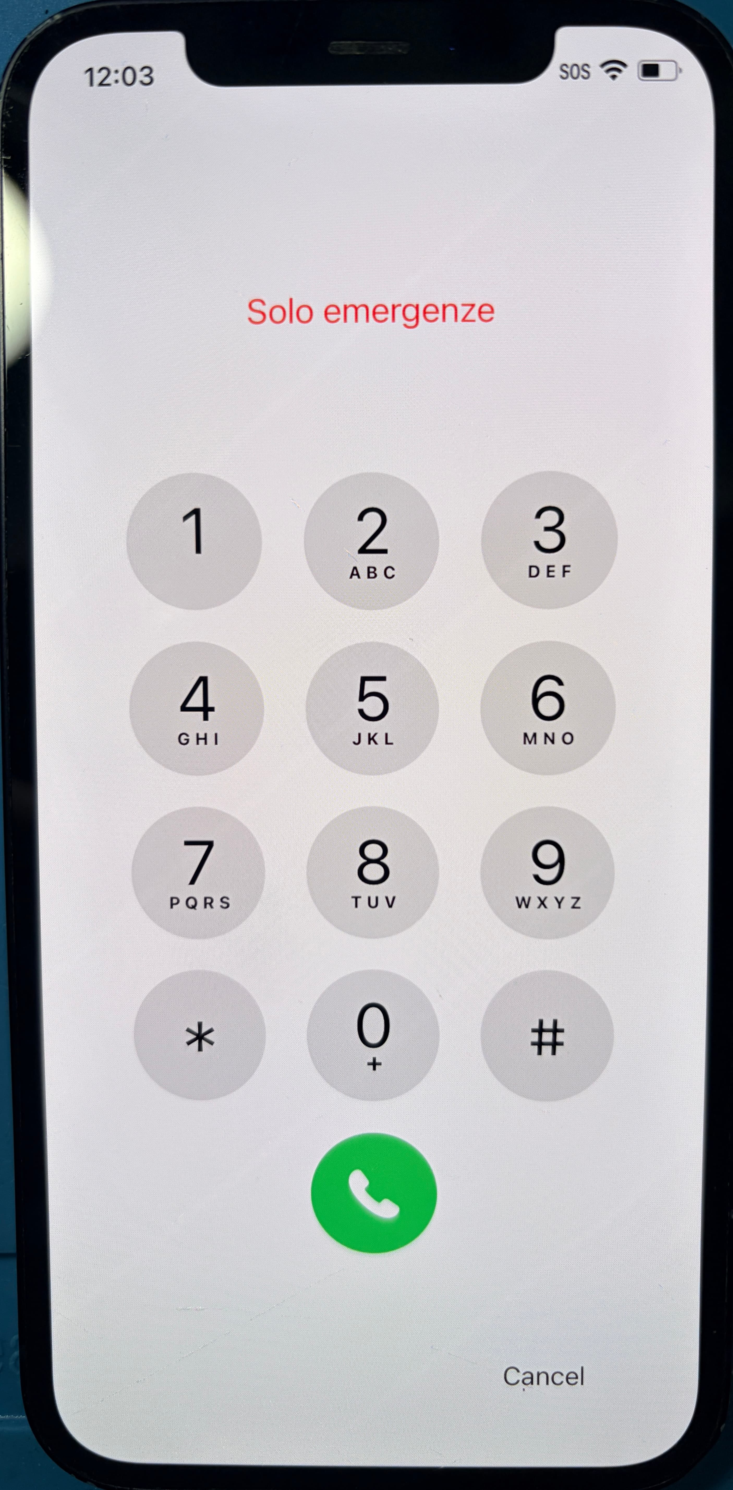 Original iPhone screen used for display comparison