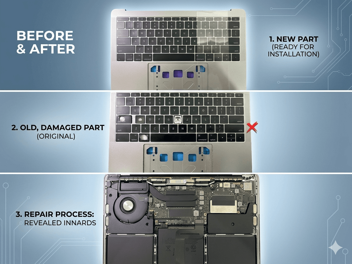 MacBook Keyboard Repair in Ringwood | Top Case Assembly Explained